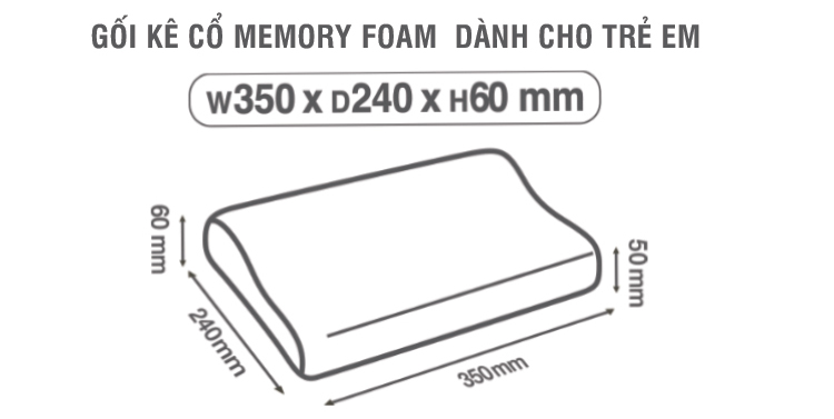 Gối Memory Foam Dành Cho Trẻ Em Lock&Lock (35x24x5cm)